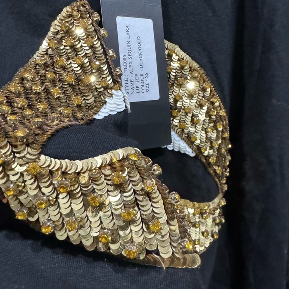 MARKUS LUPFER Alex Sequin 3D Lara Lip T-Shirt - Picture 3 of 5